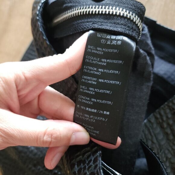 I.AM.GIA. Logan Mini Skirt, Black Faux Croc, Zipper Accent, - Picture 5 of 5